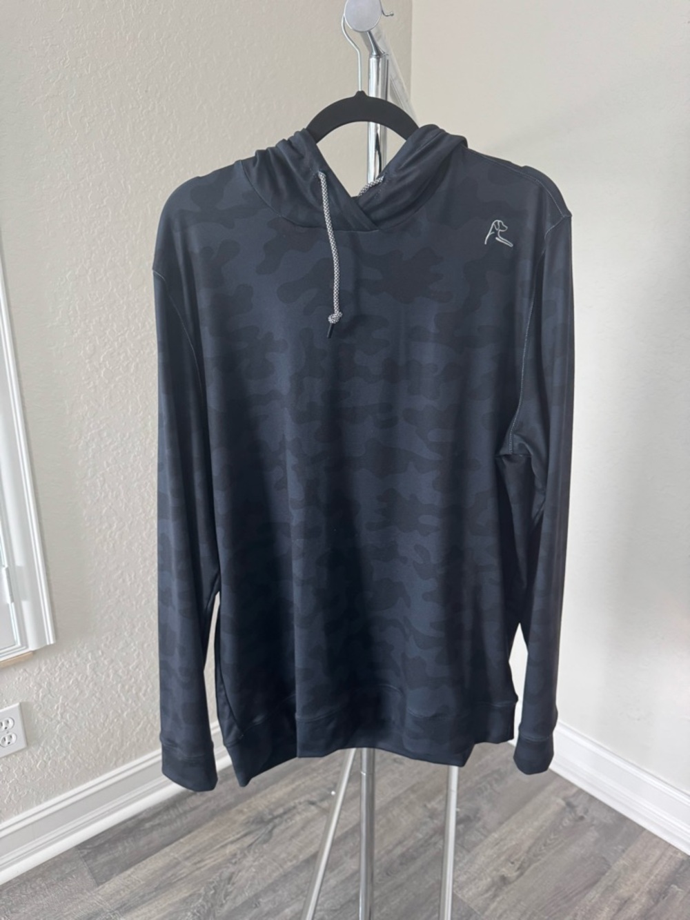 Rhoback Black Performance Hoodie with Subtle Logo